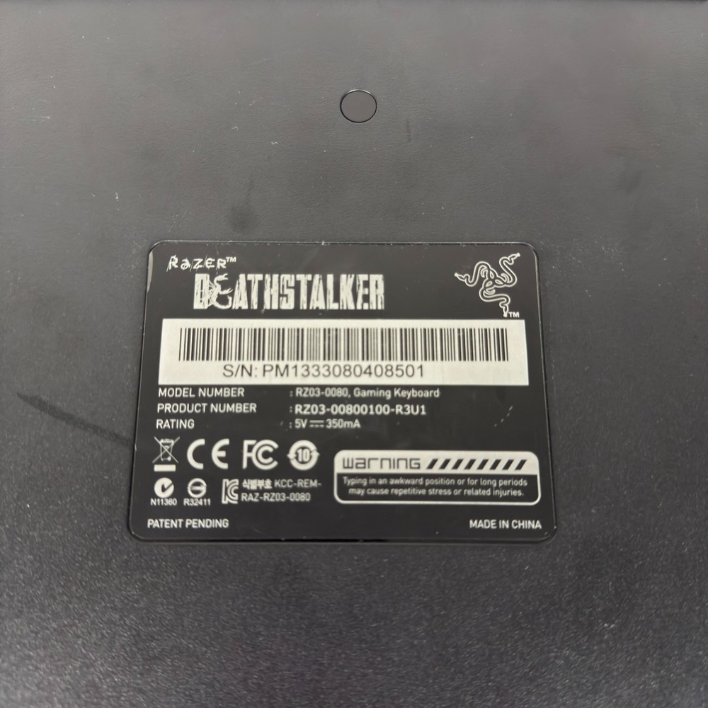 Razer DeathStalker RZ03-0080 Gaming Keyboard Wired Green LED Backlit PC Tested - Picture 5 of 5